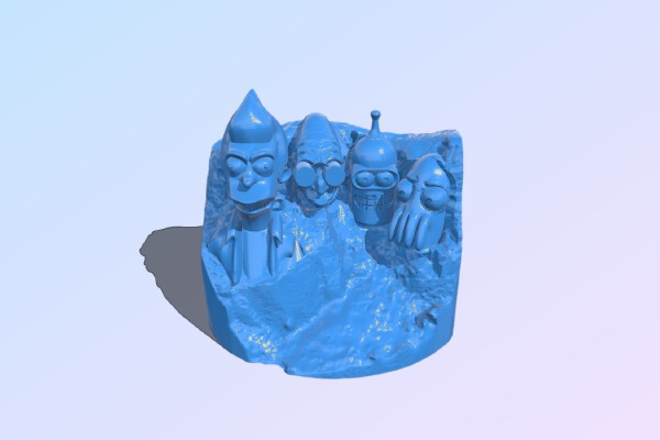 Futurama Mt Rushmore | 3d print model