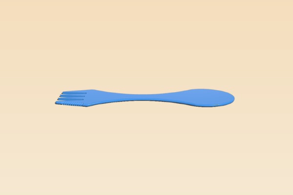 Print-flat Sporknife | 3d print model