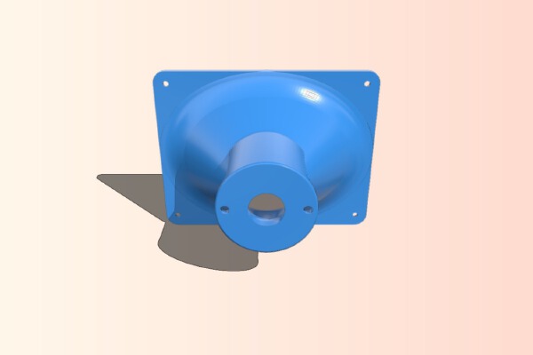DEPRECATED - 90x60 degree horn - elliptical profile with wide radius - 2 bolt 1" compression drivers | 3d print model