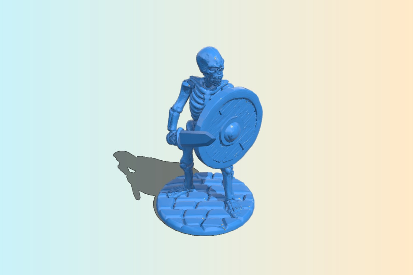 Living Bones with Short Sword and Shield