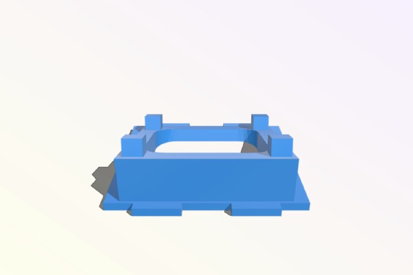 Cam Mount 15 degree tilted for ZMR250 Frame with Sony HAD II aka PZ0420 normal size 28x28mm | 3d print model