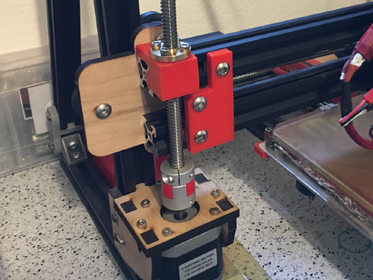Lead Screw Upgrade for Makerfarm Pegasus with wooden brackets | 3d print model