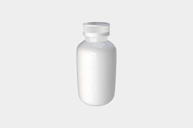 White Bottle with Pill Mockup