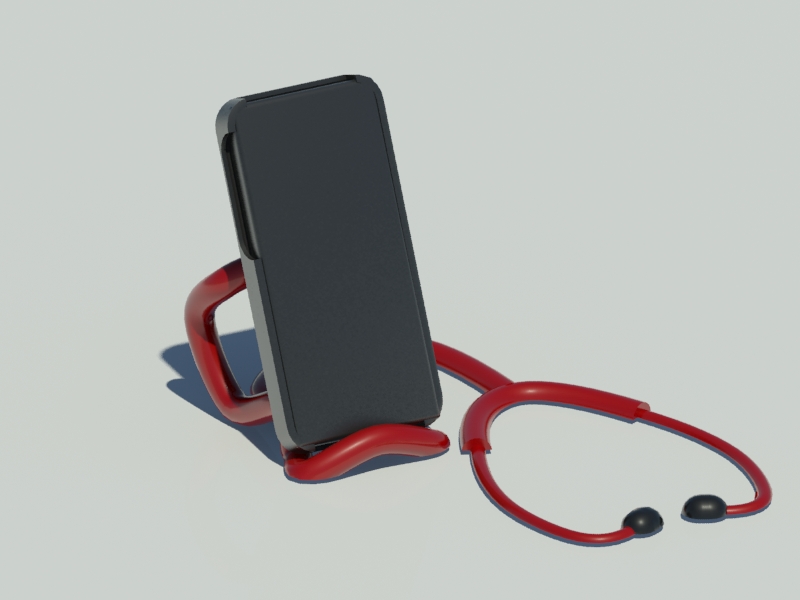 stethoscope smartphone stand
