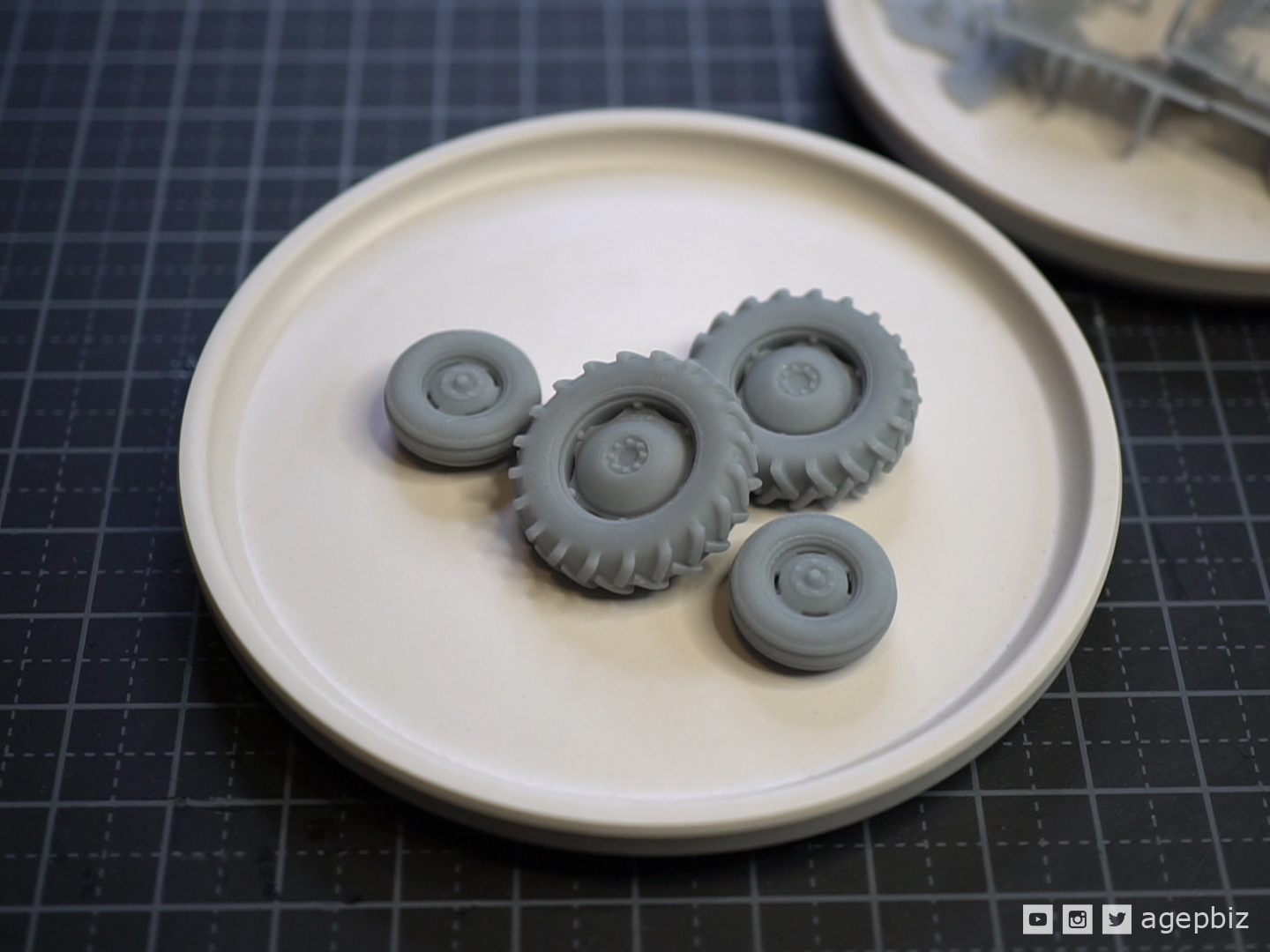 Detailed Tractor Wheels - Diecast Toy Restoration