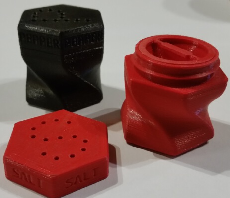 Salt & Pepper Hex Shaker | 3d print model