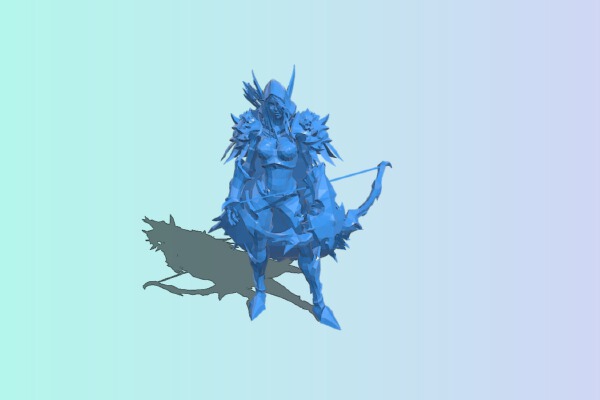 WoW Sylvanas con arco | 3d print model