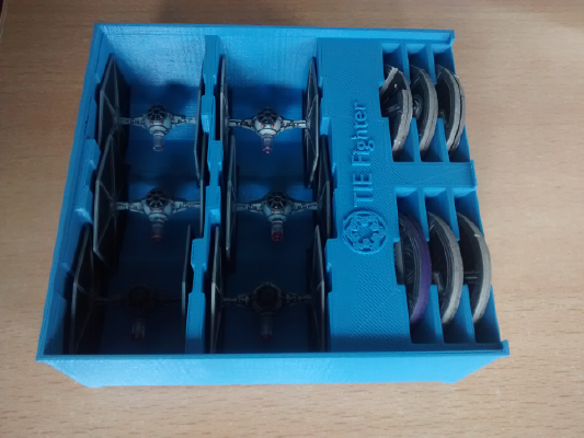 TIE Fighter x6 Holder (X-Wing Miniatures) for Stanley organizer | 3d print model