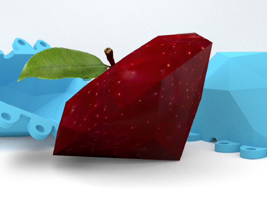 Diamond Apple Mold | 3d print model