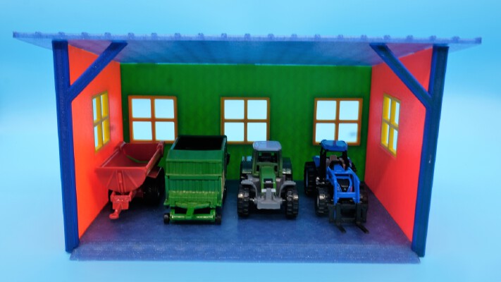 Toy Barn (for cars_tractors with scale 1:50) | 3d print model