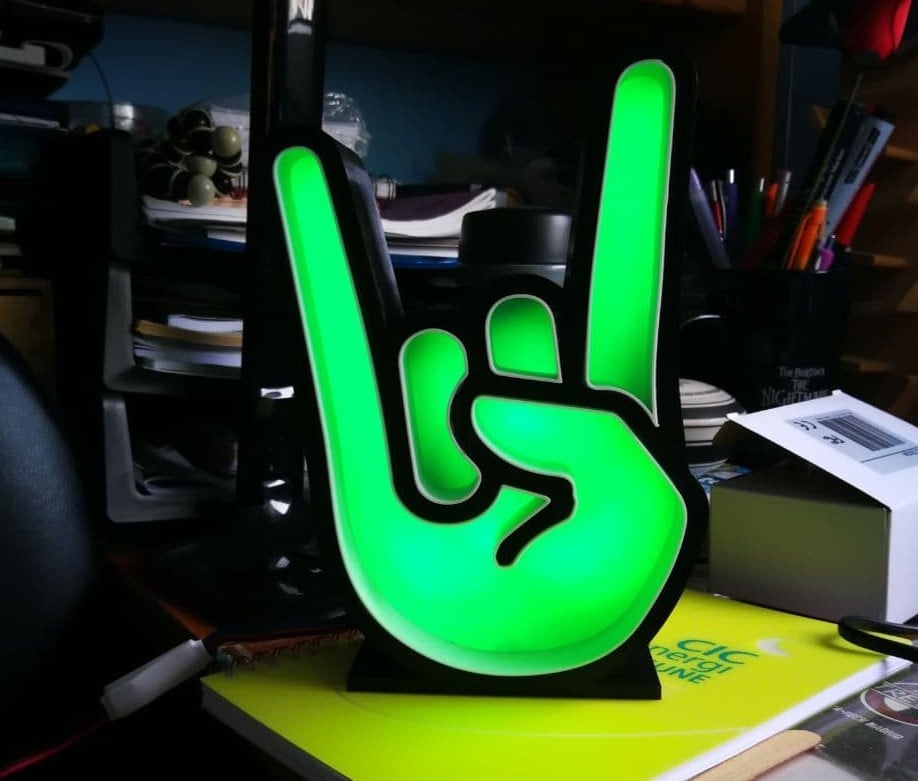 Rock hand lamp