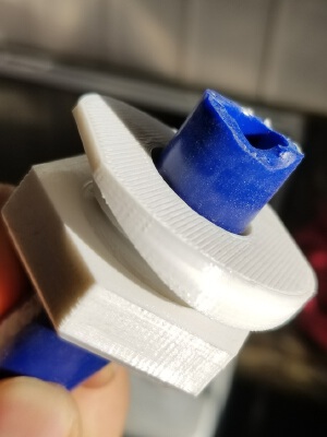 Hydroponics Bulkhead _ Drain + Hose coupling for 4" PVC | 3d print model