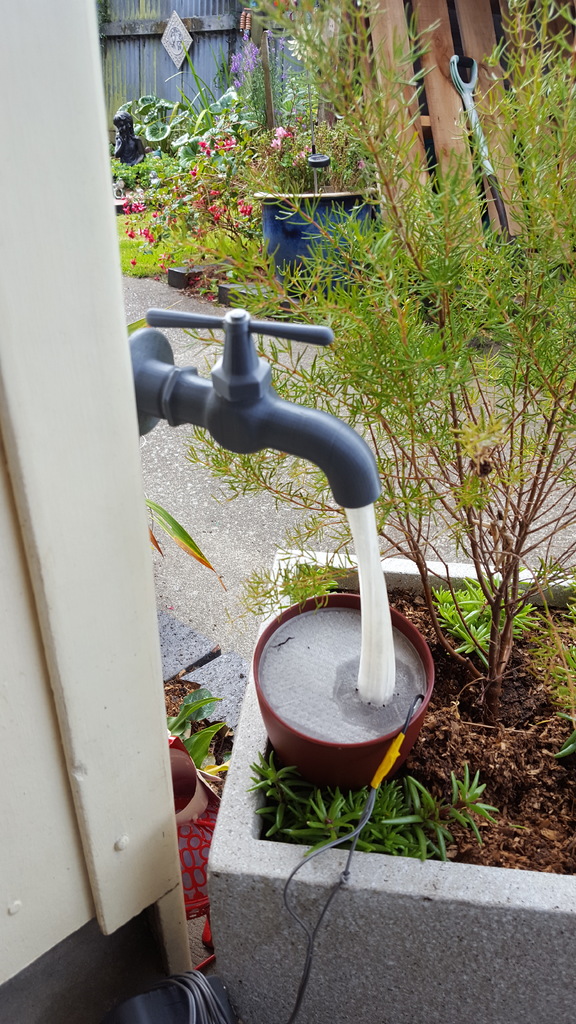 Magic Faucet with flowing water