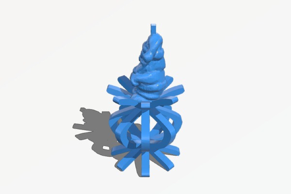 Santa With Coal Ornament | 3d print model