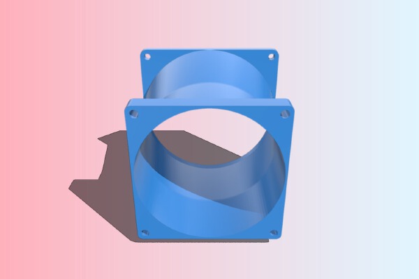 80mm Fan Adapters Version 2 with Solidworks 2014 Source | 3d print model