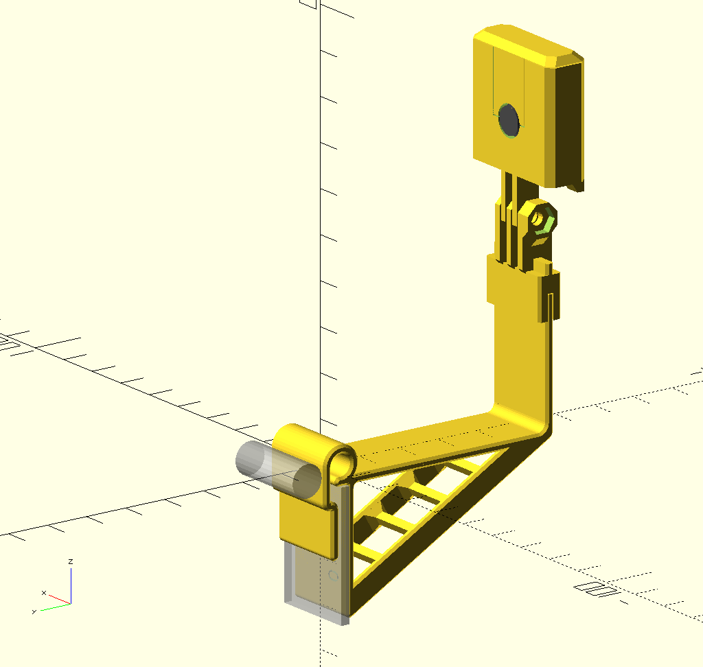 Parameterized modular Raspberry Pi camera mount for Ender 3