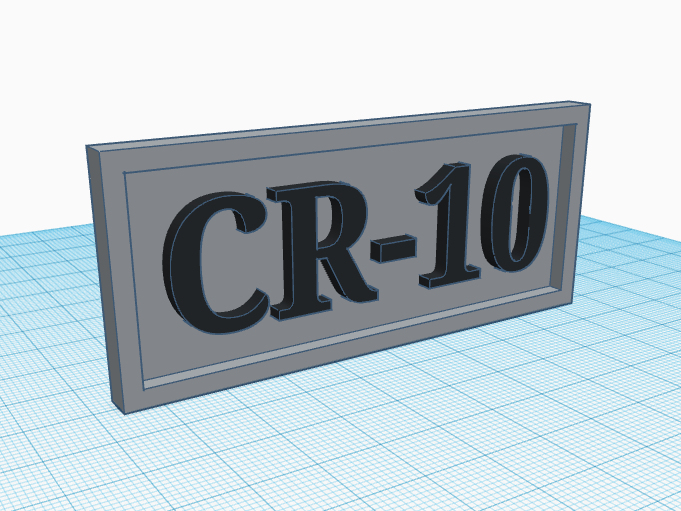 CR-10 Name Plate