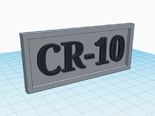CR-10 Name Plate | 3d print model