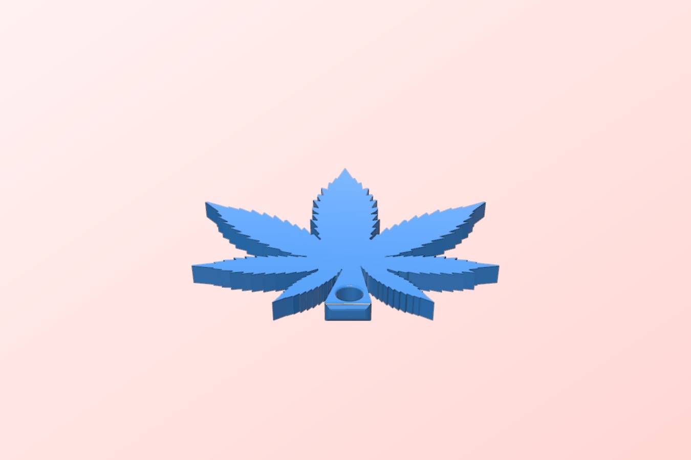 Cannabis Leaf Keychain