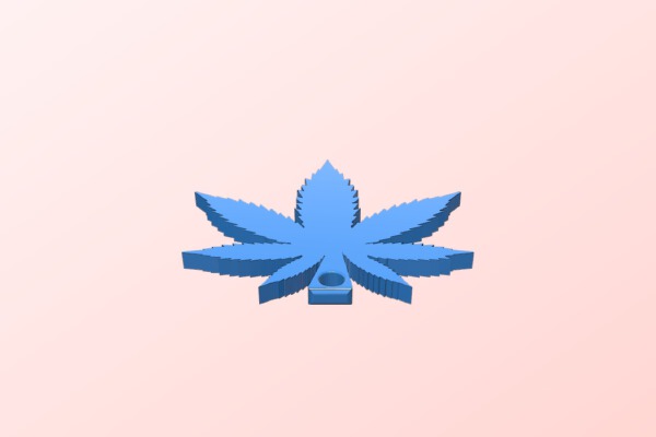 Cannabis Leaf Keychain | 3d print model