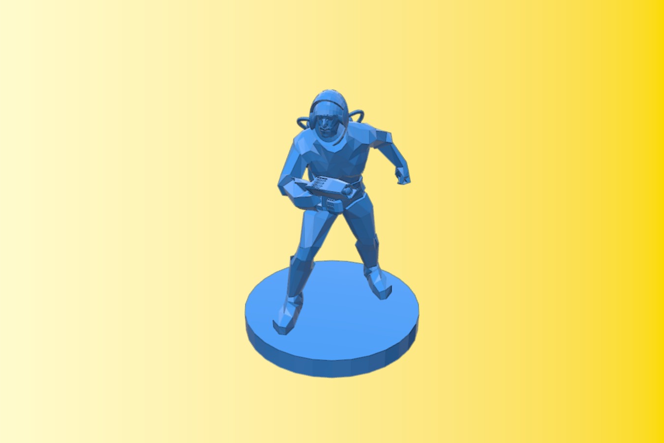 Astronaut with Laser Miniature (28mm scale)