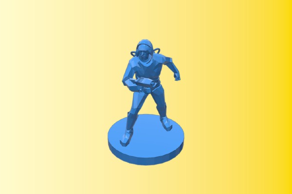 Astronaut with Laser Miniature (28mm scale) | 3d print model