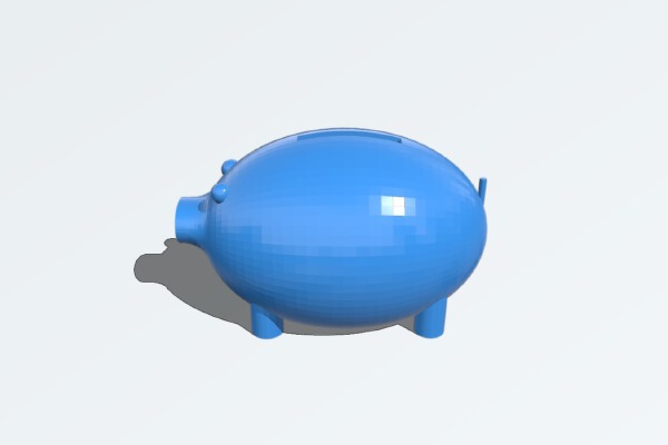 pig for coins | 3d print model