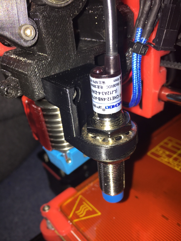 Prusa i3 Rework Extruder 12mm sensor bracket