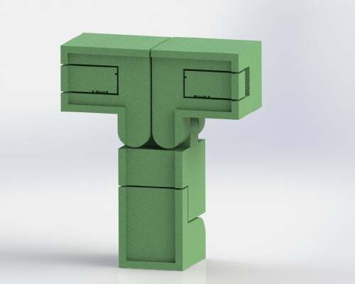 Alphabet Robot - T | 3d print model