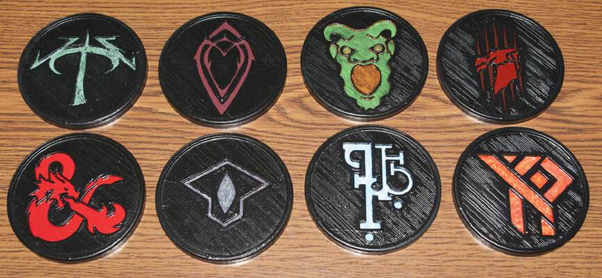 D&D Campaign Coasters | 3d print model