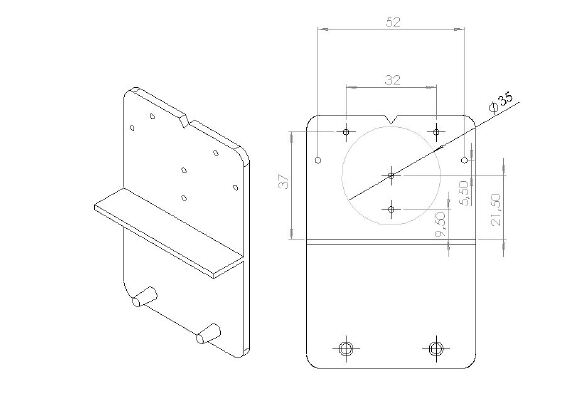 Gabarit de traçage pour charnière de meuble 35mm | 3d print model