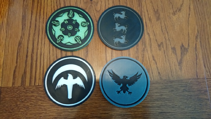 Game of Thrones Coasters (Remix, More Houses) | 3d print model