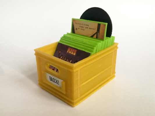 CRATEFULL OF | Miniature Vinyl Record Collection | 3d print model