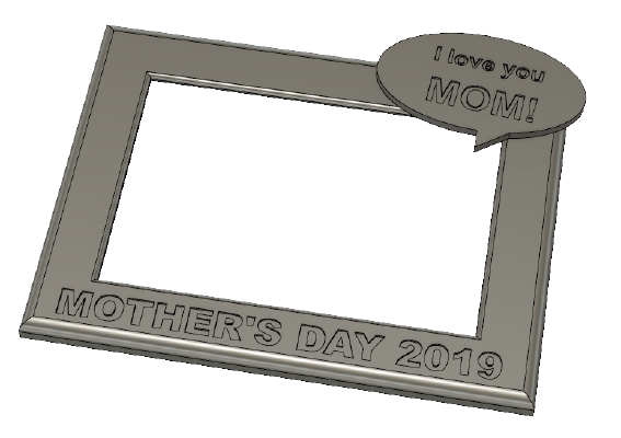 Customizable Mother's Day Frame | 3d print model