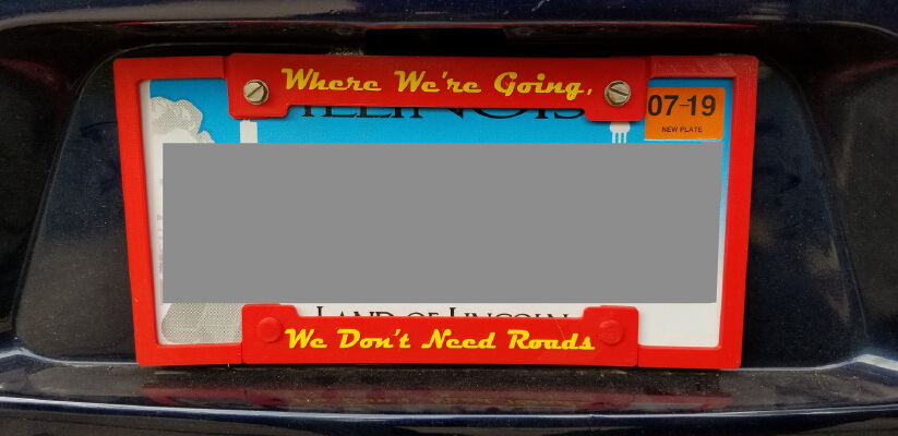 License Plate Frame - Back to the Future | 3d print model