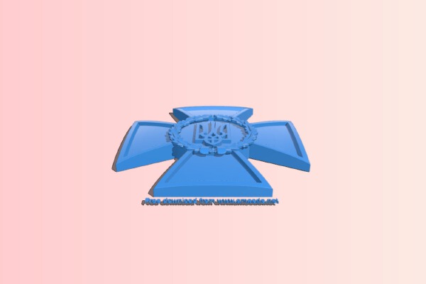 Coat of arms of Ukraine on the St. George Cross | 3d print model