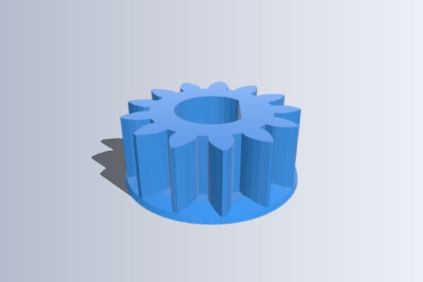 Mendel Mini Extruder small gear corrected | 3d print model
