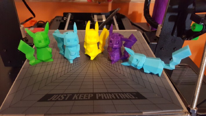 Posable Low-poly Pikachu | 3d print model