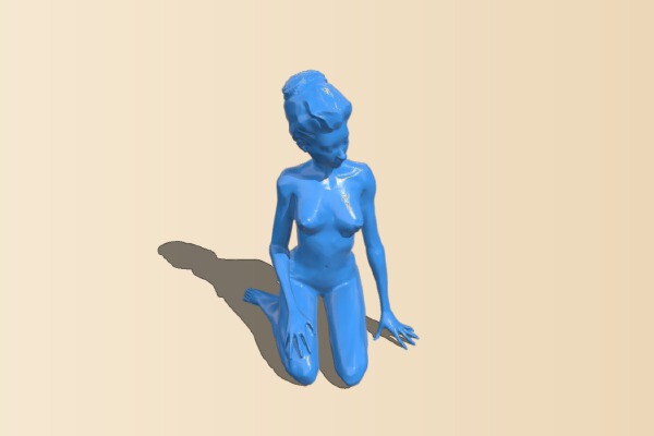 Stylized Nude (Sitting) | 3d print model