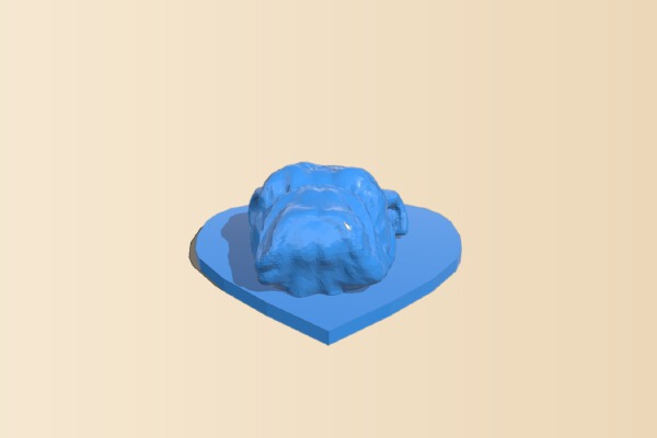 english bulldog heart | 3d print model