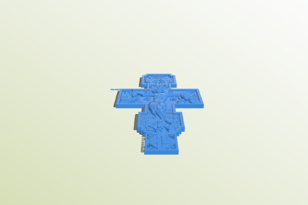 Cross symbol pattern | 3d print model