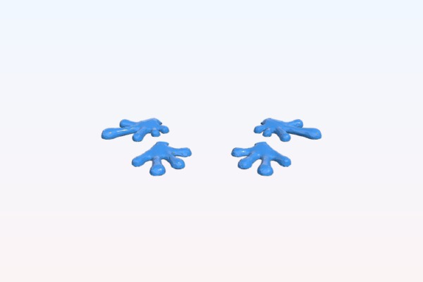Seperate feet and eyes for Tree Frog | 3d print model