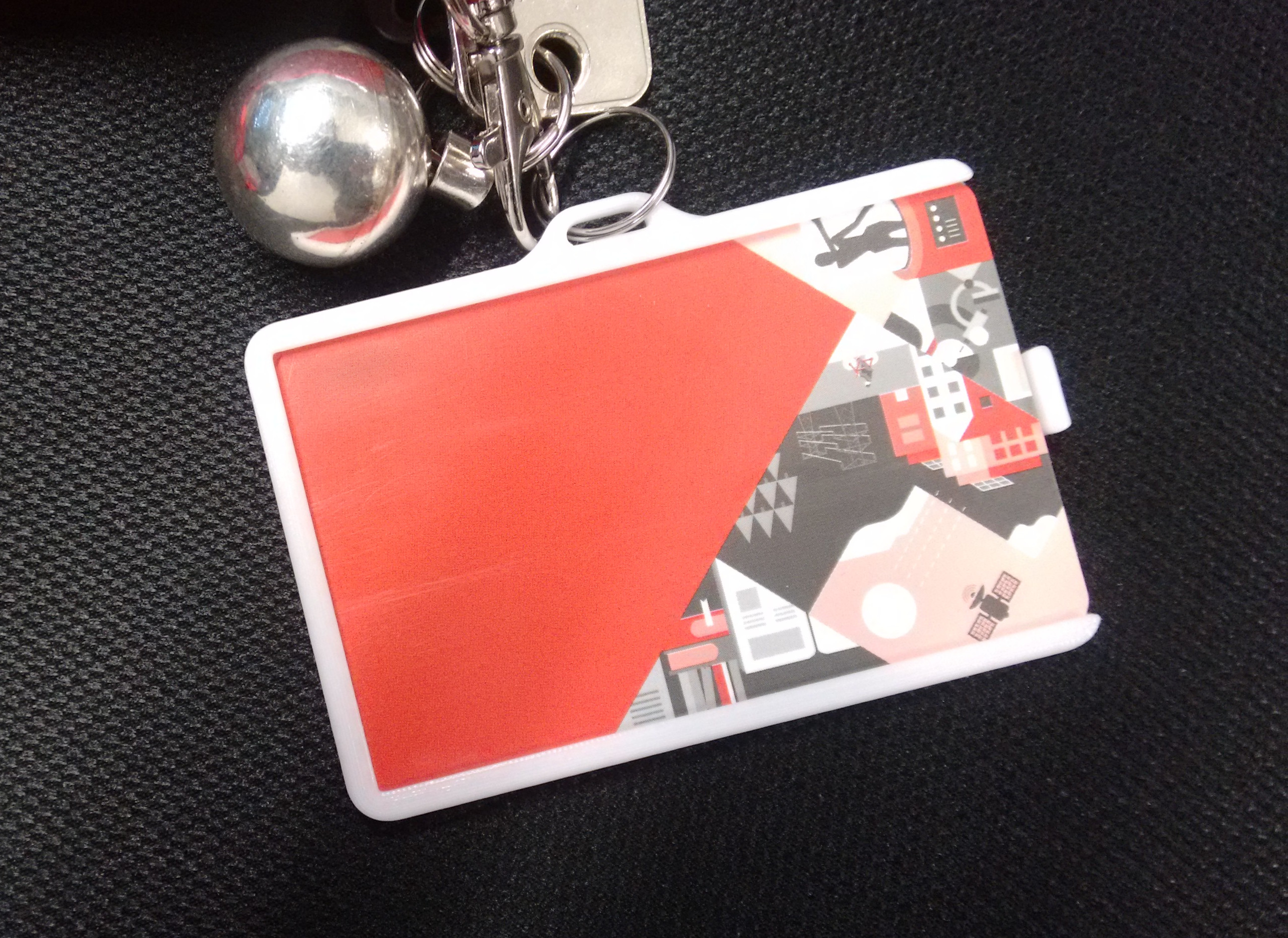 Single_double ID Card holder - horizontal, no supports