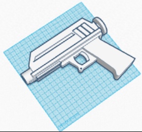 Star Wars Blaster with Light Saber Baenet | 3d print model