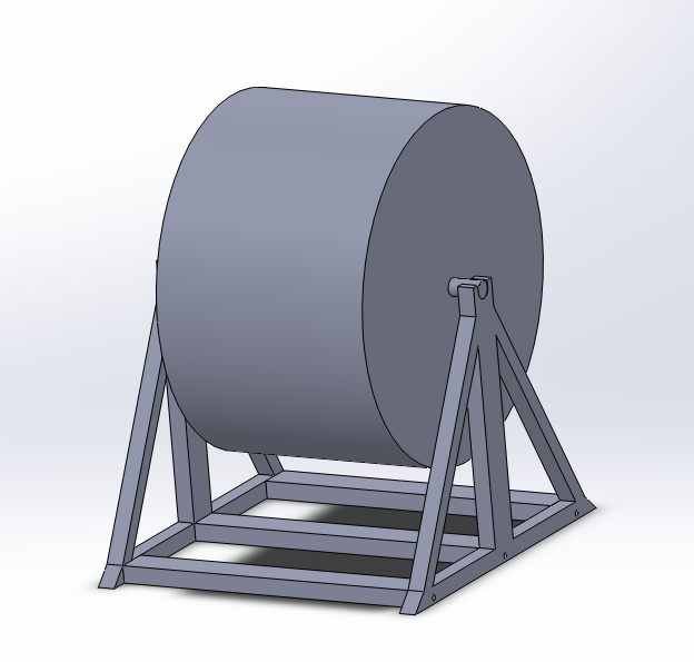 Support bobine de table (tige filleté 10mm) Solidworks