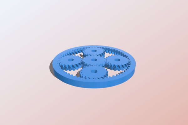 Planetary Herringbone Wave Gear | 3d print model
