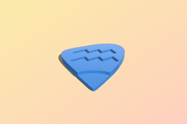 Aquarius Guitar Pick | 3d print model