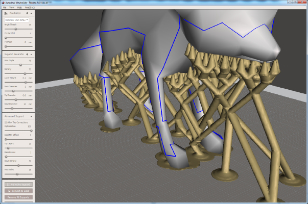 Fennec Fox with column-tree support | 3d print model