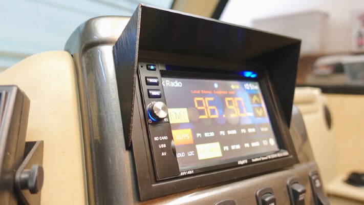 Radio Sun Shield Shroud 199.5mm and 190.5mm wide versions | 3d print model