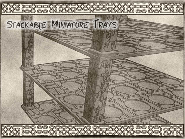 25mm Stackable Miniature Trays (fits 22 minis) for Dungeons & Dragons or Warhammer 40k
